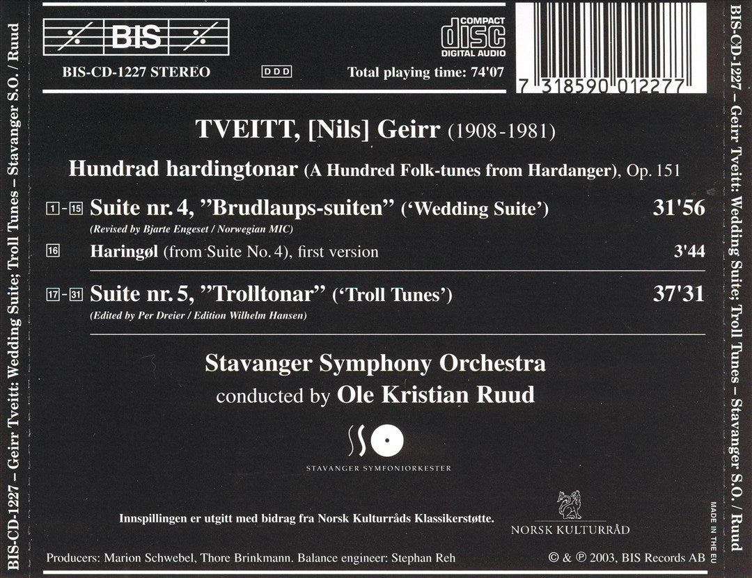 Geirr Tveitt: Wedding Suite; Troll Tunes cover art