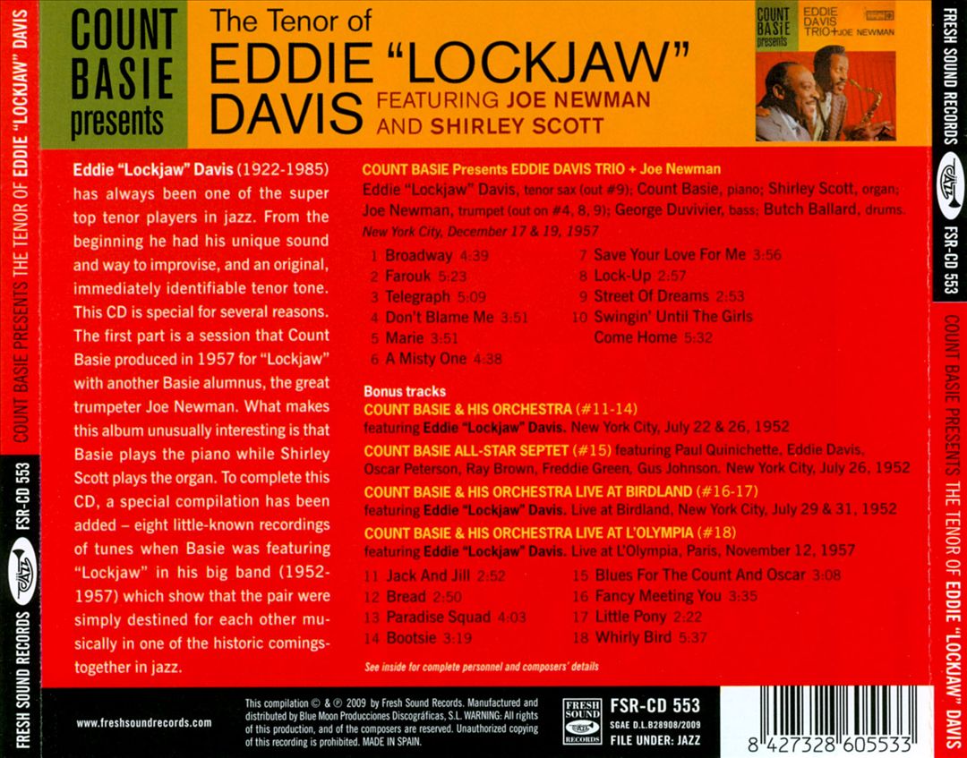 Tenor of Eddie "Lockjaw" Davis cover art