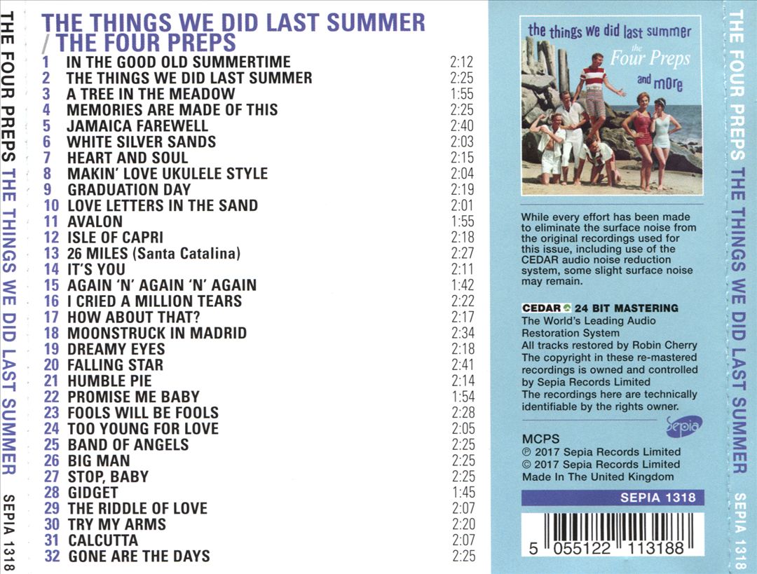 Things We Did Last Summer and More cover art