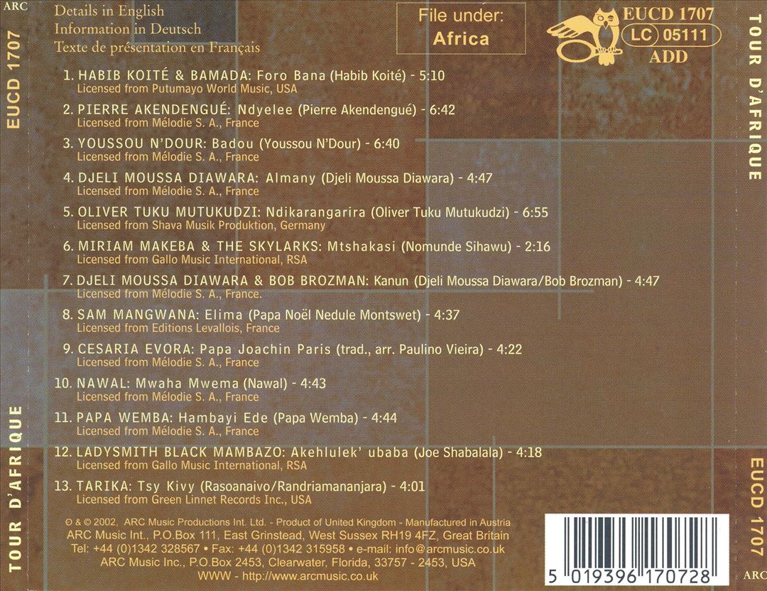 Tour d'Afrique cover art