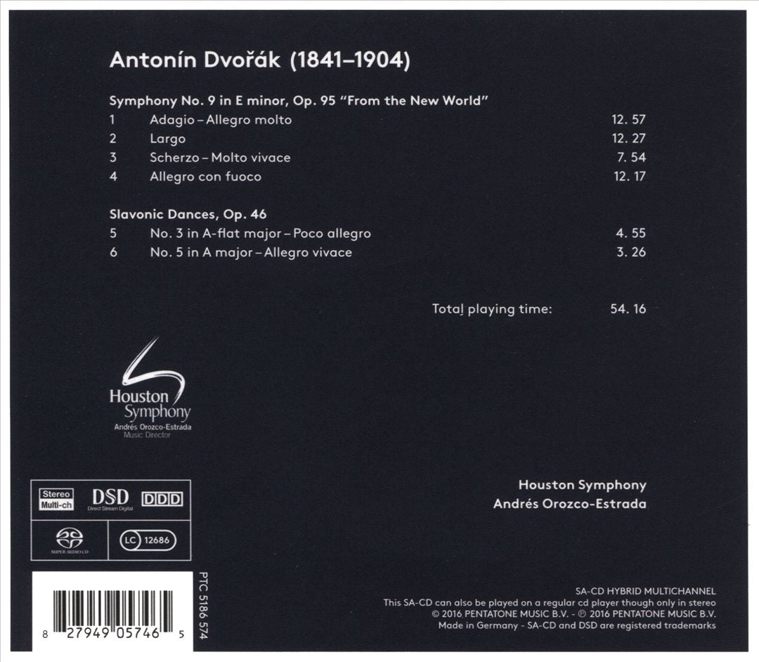 Antonín Dvořák: Symphony No. 9 "From the New World"; 2 Slavonic Dances cover art