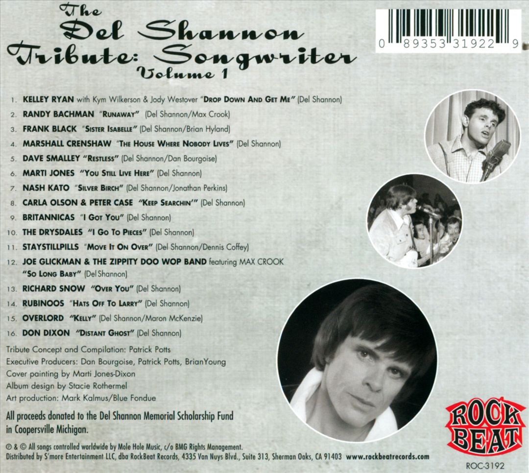 Del Shannon Tribute: Songwriter, Vol. 1 cover art
