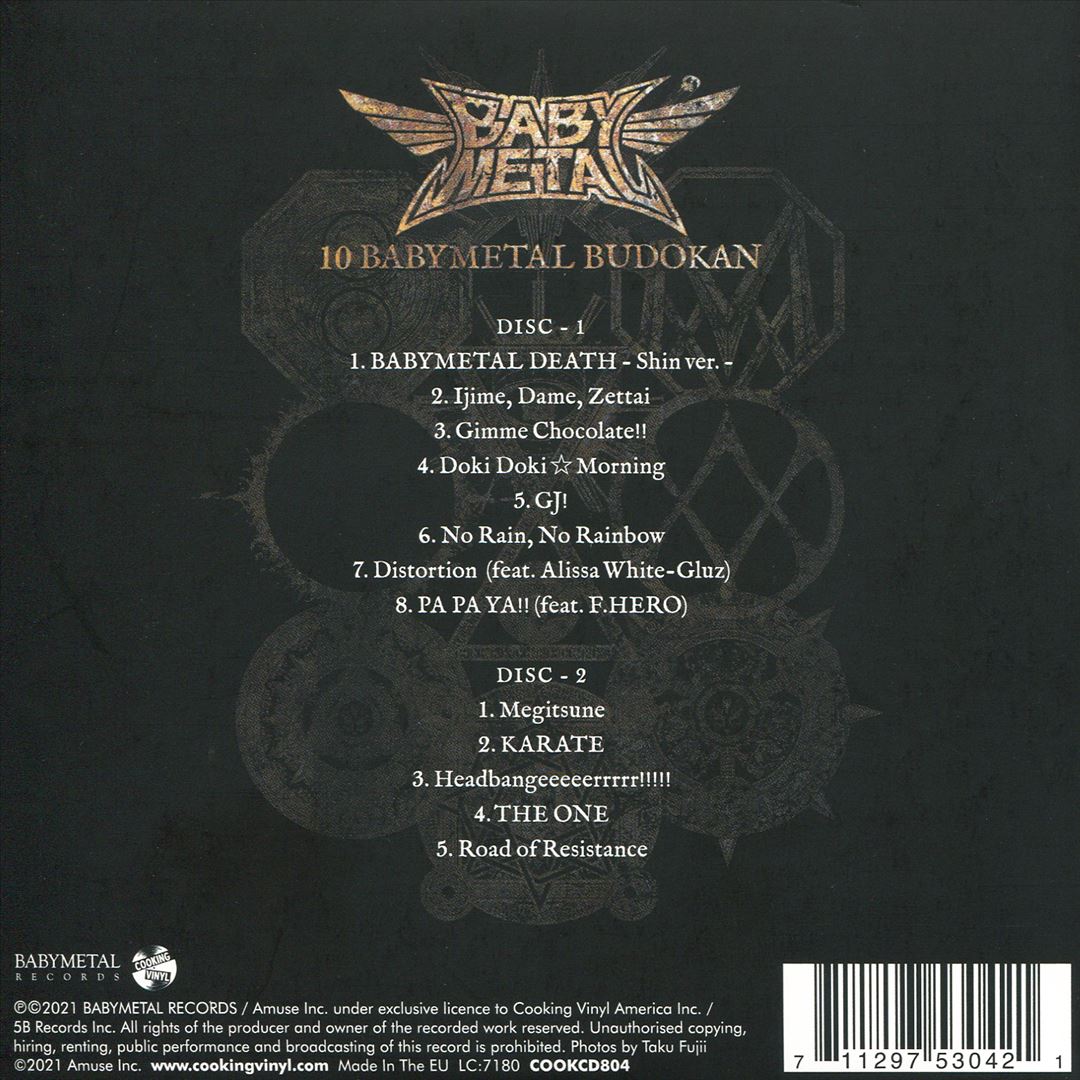 10 Babymetal Budokan cover art
