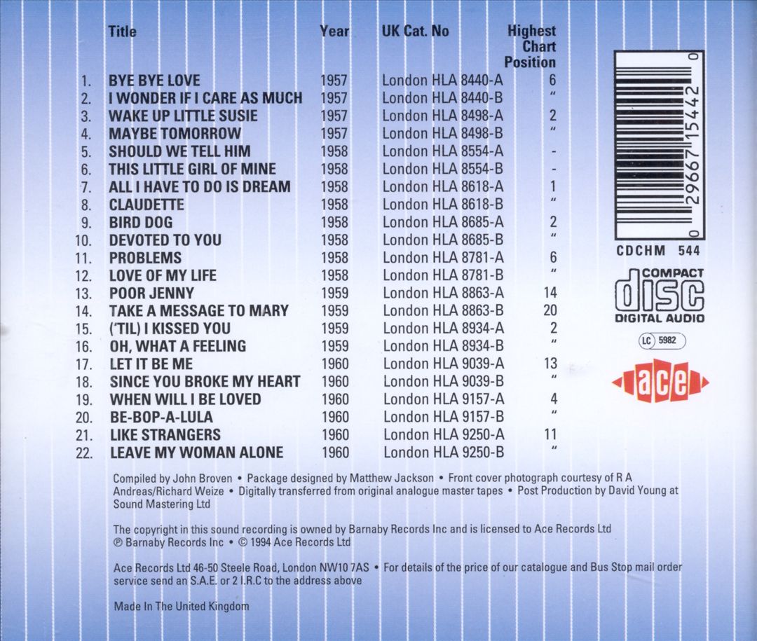 Original British Singles cover art