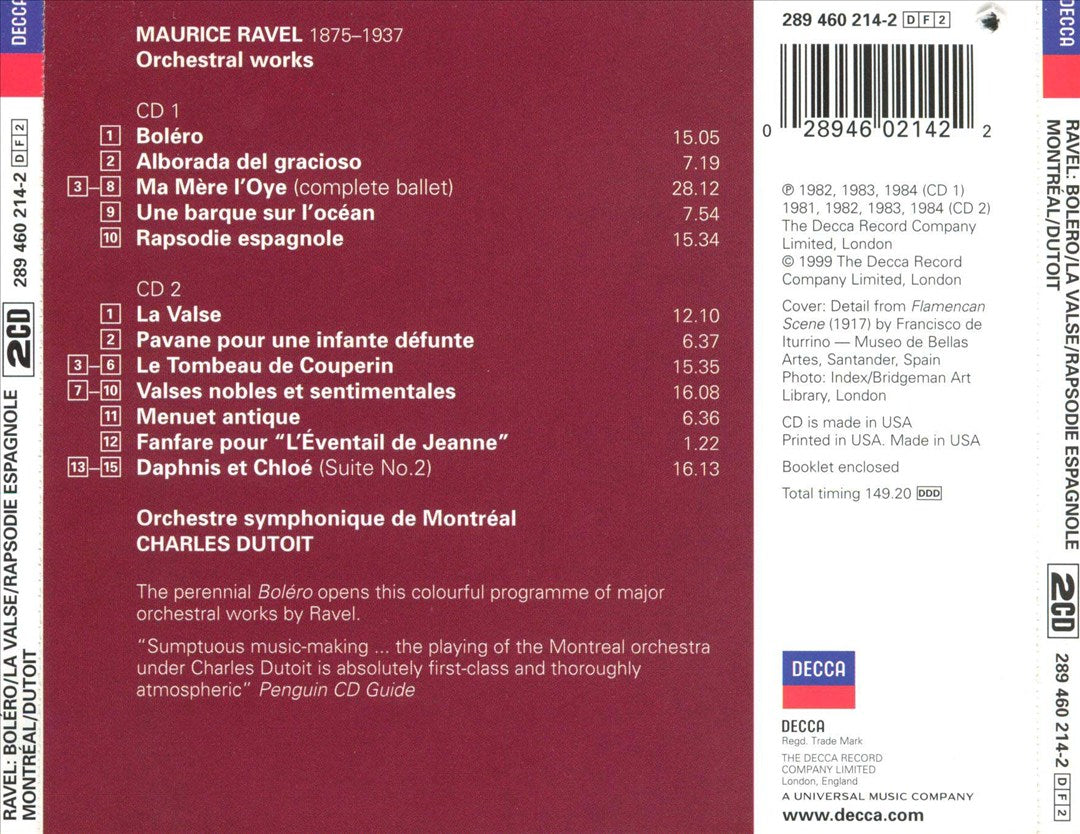 Ravel: Boléro cover art