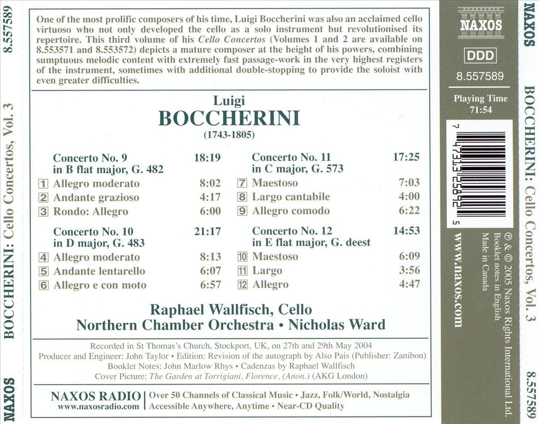 Boccherini: Cello Concertos Nos. 9-12 cover art