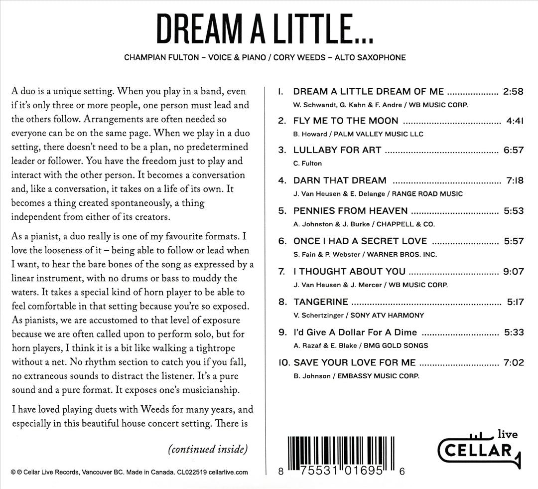 Dream a Little cover art