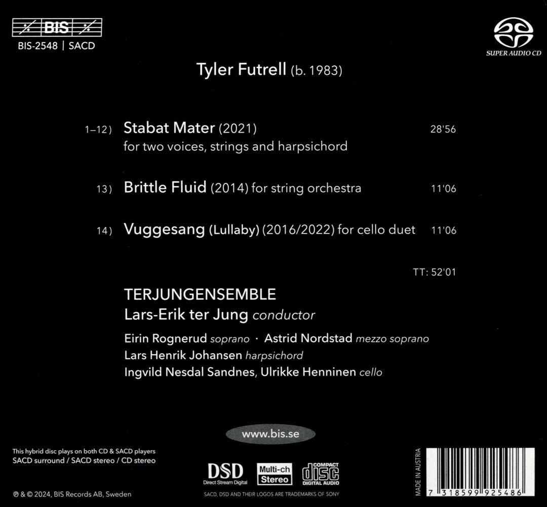 Tyler Futrell: Stabat Mater; Brittle Fluid; Vuggesang cover art