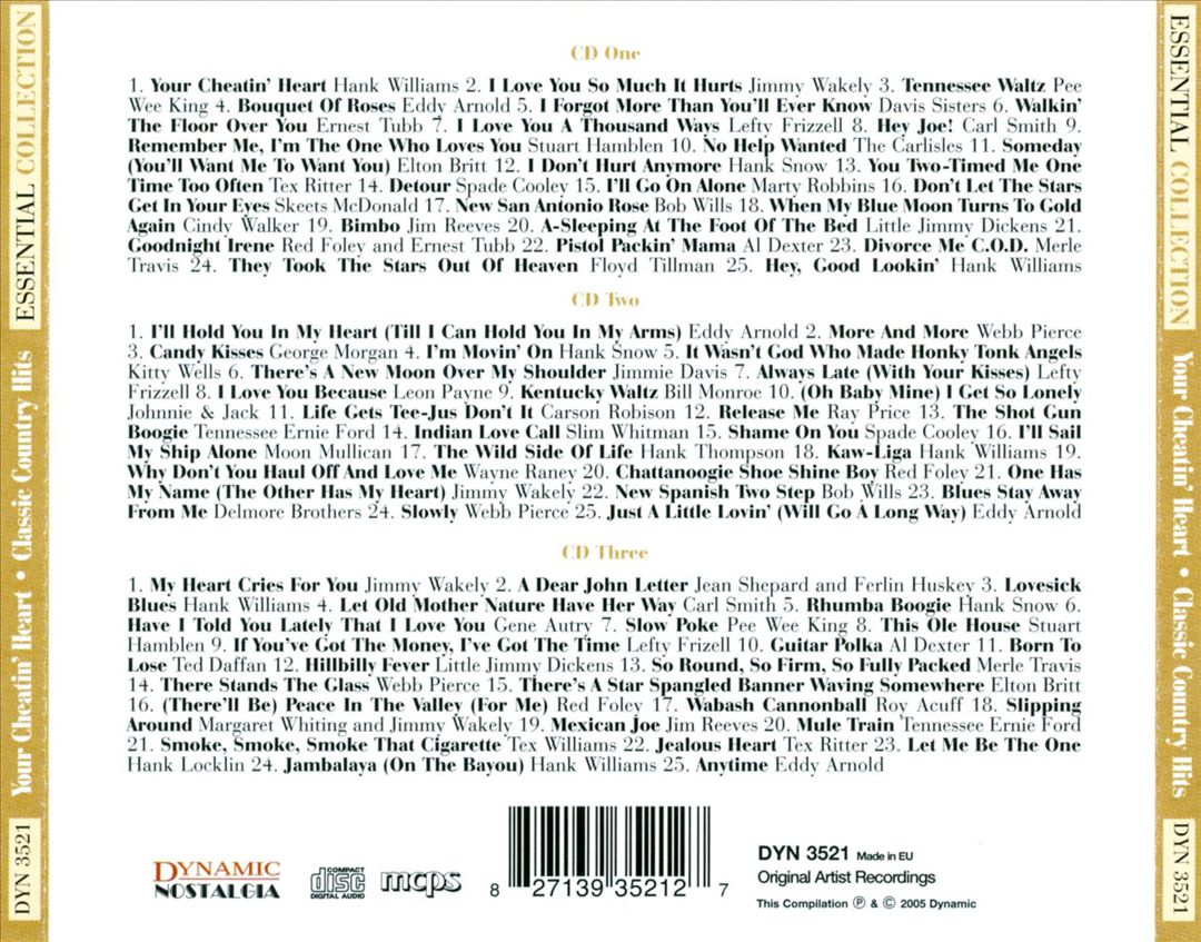 Classic Country Hits: Your Cheatin' Heart cover art