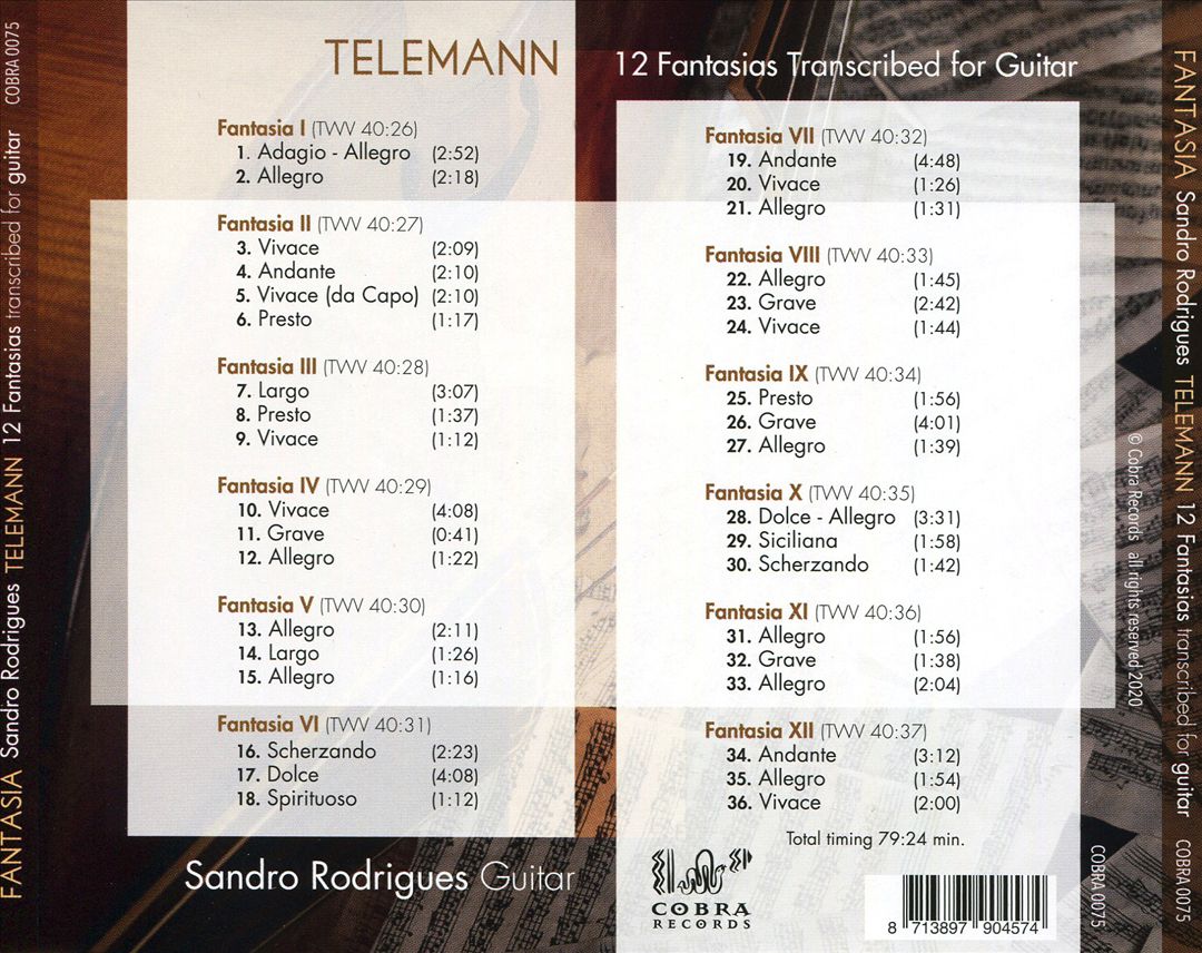 Fantasia: Telemann - 12 Fantasias cover art
