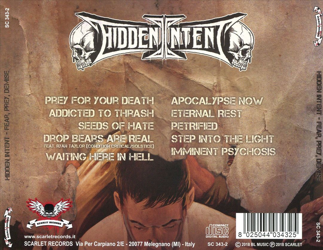 Fear, Prey, Demise cover art