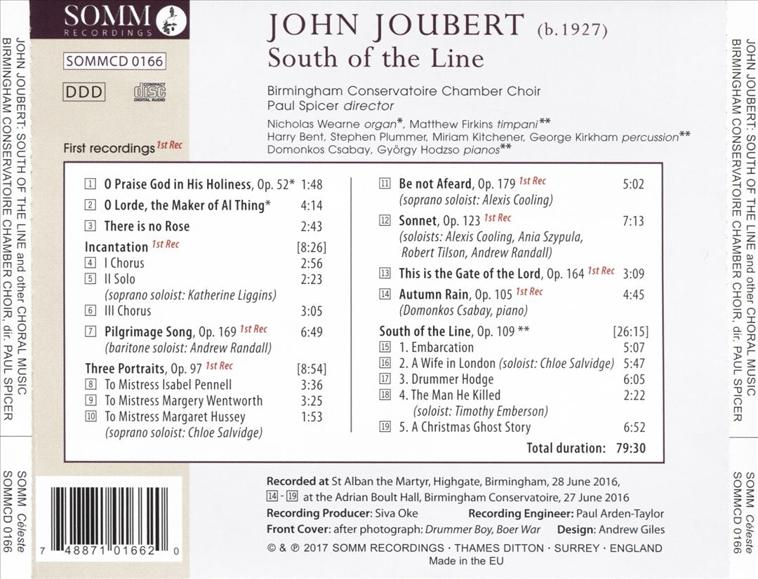 South of the Line: Choral Music by John Joubert cover art