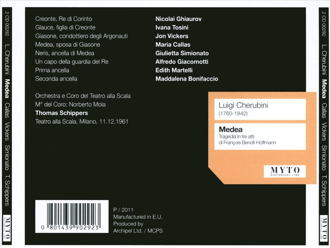 Cherubini: Medea (Scala 11.12.1961) cover art