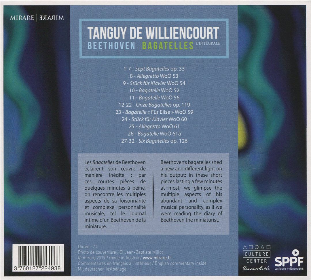 Beethoven: Bagatelles l'intégrale cover art