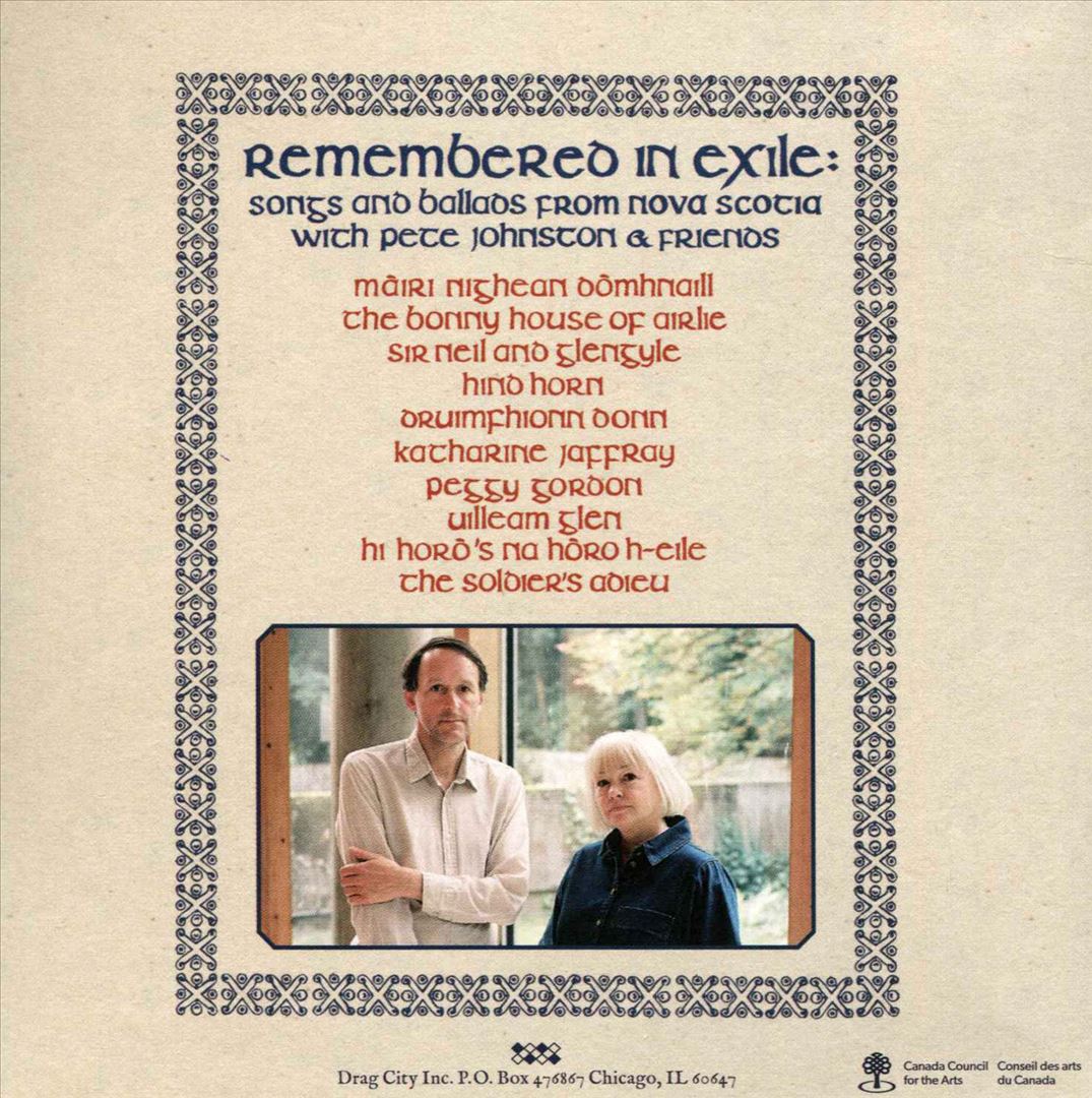 Remembered in Exile: Songs and Ballads From Nova Scotia cover art