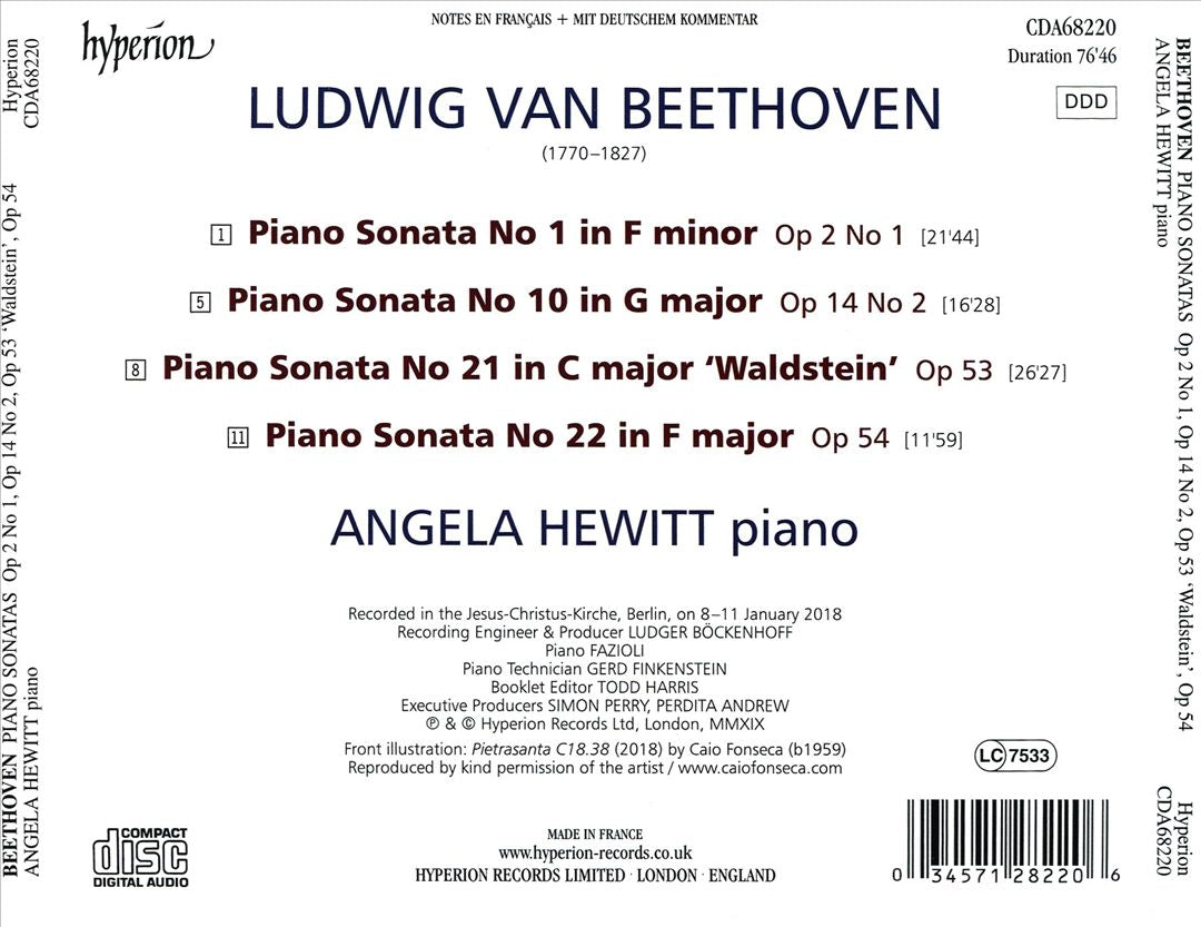Beethoven: Piano Sonatas Op. 2 No. 1, Op. 14 No. 2, Op. 53 'Waldstein', Op. 54 cover art