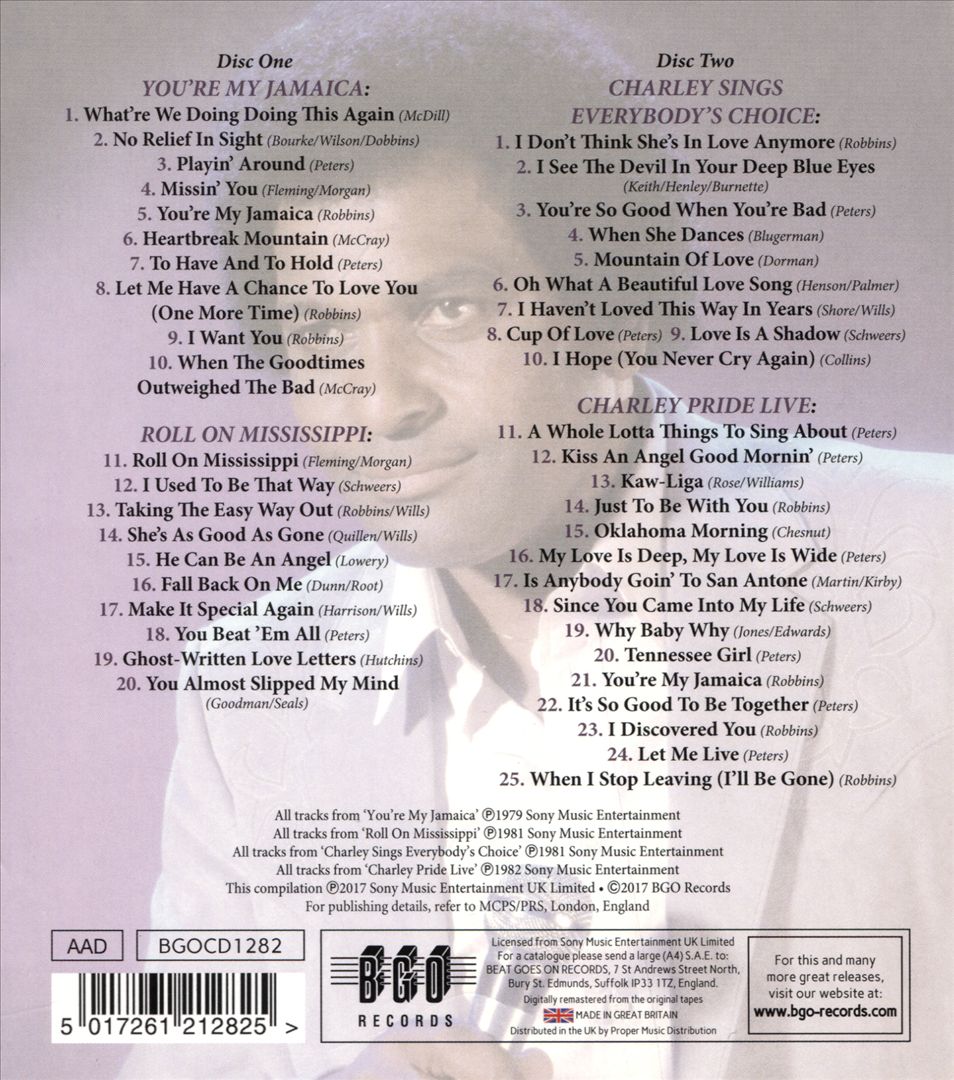 You're My Jamaica/Roll on Mississippi/Everybody's Choice/Charley Pride Live cover art
