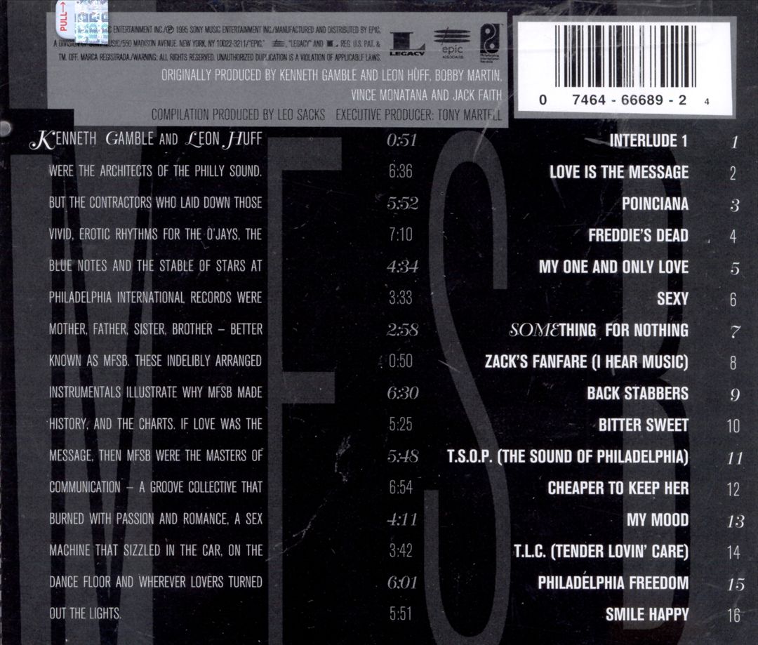 Love Is the Message: The Best of MFSB cover art