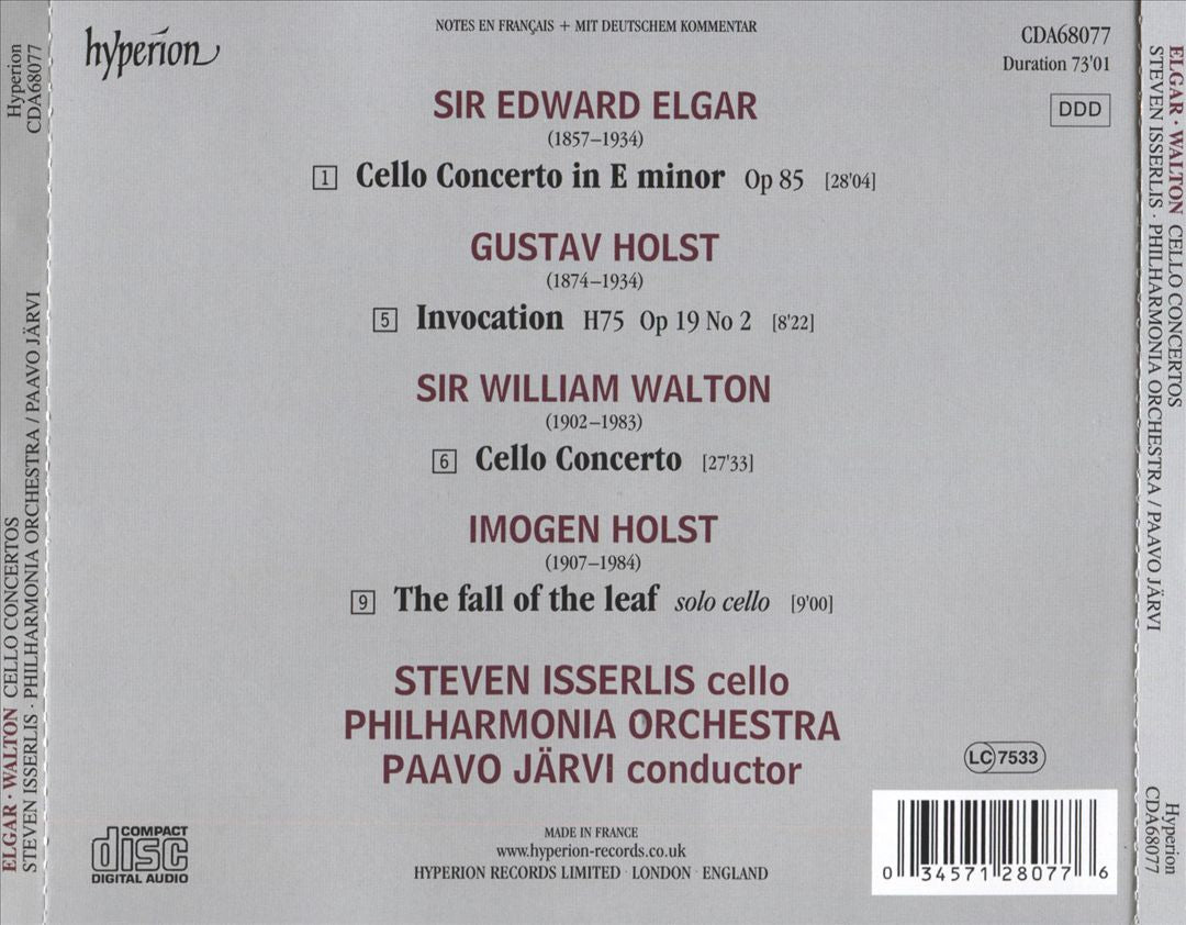 Elgar & Walton: Cello Concertos cover art