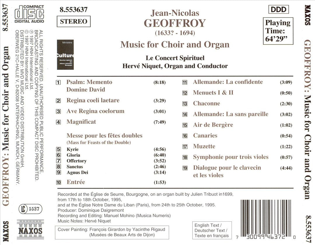 Jean-Nicolas Geoffroy: Music for Choir and Organ cover art
