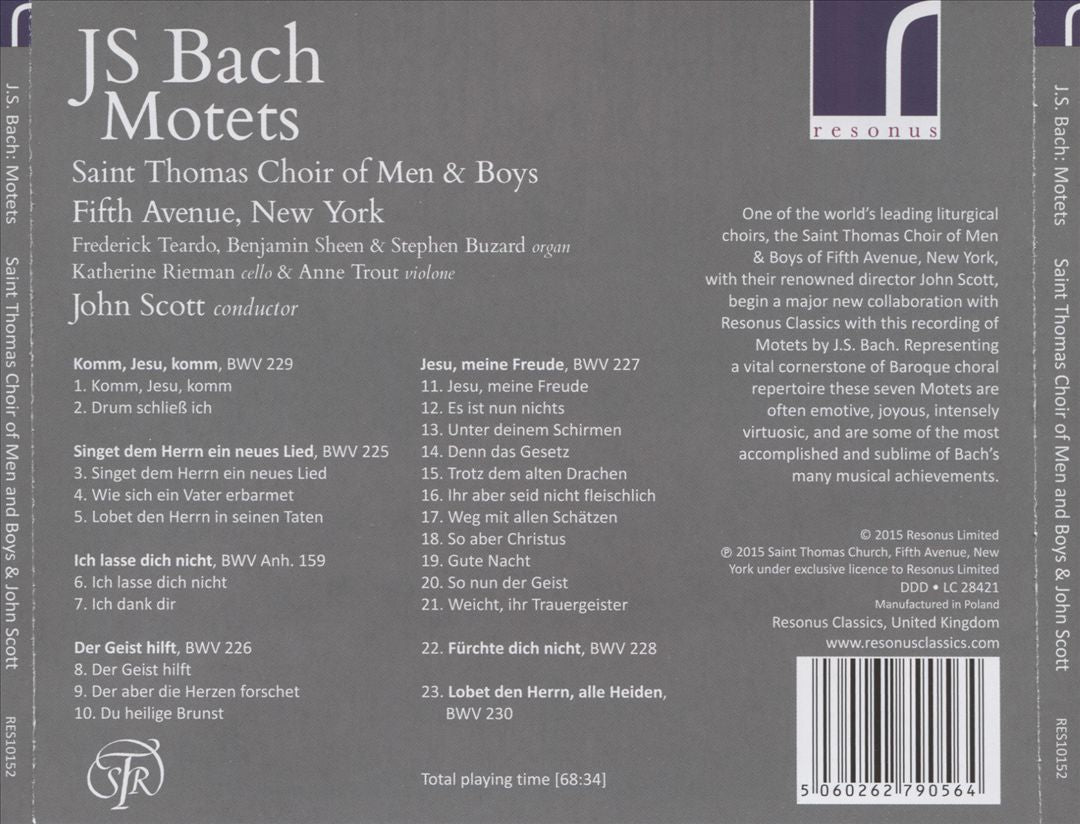 J.S. Bach: Motets cover art