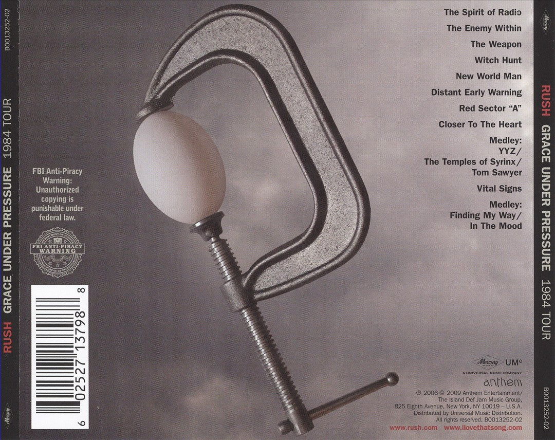Grace Under Pressure: 1984 Tour cover art