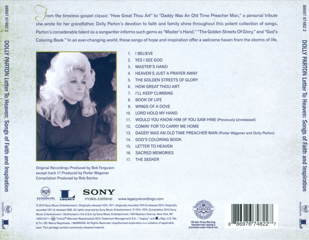 Letter to Heaven: Songs of Faith and Inspiration cover art