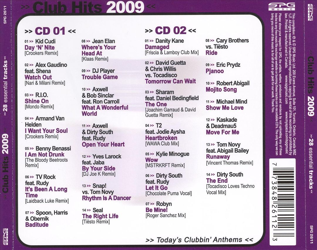 Club Hits 2009 cover art