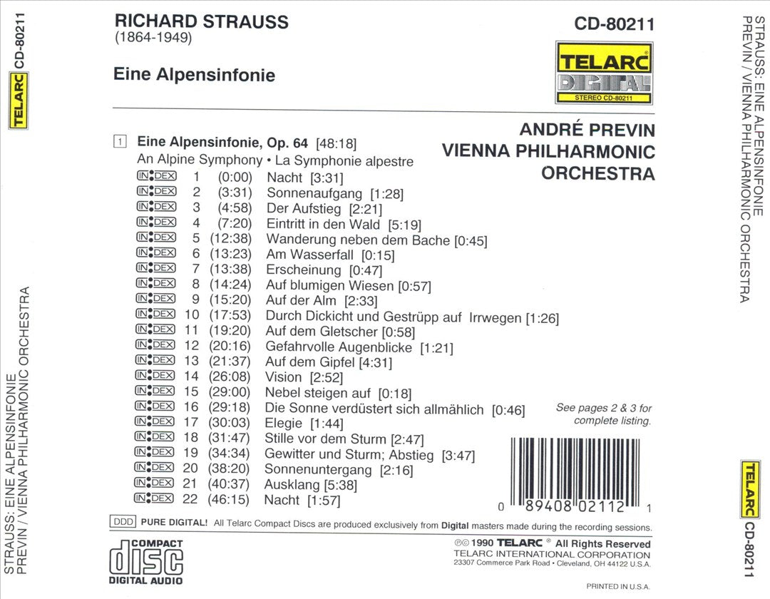 Richard Strauss: Eine Alpensinfonie cover art