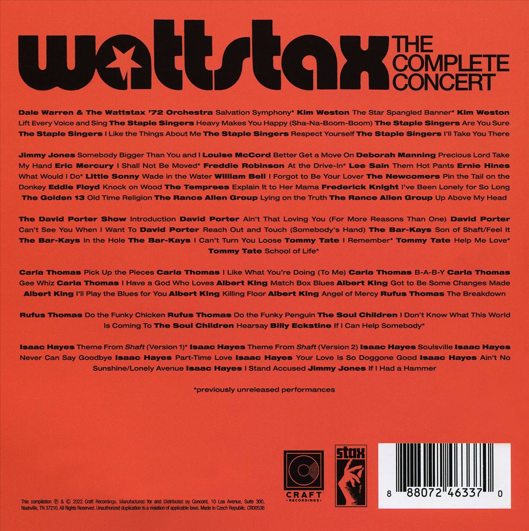 Wattstax: The Complete Concert cover art
