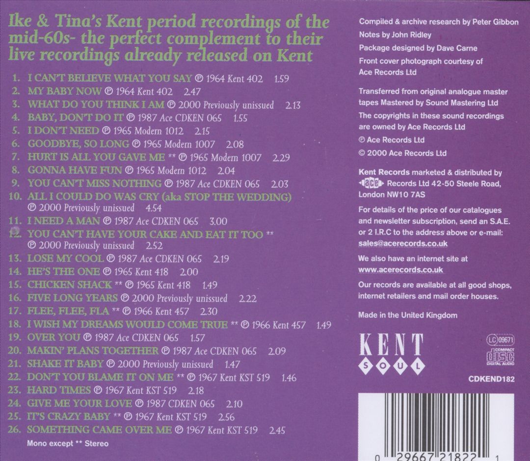 Kent Years cover art