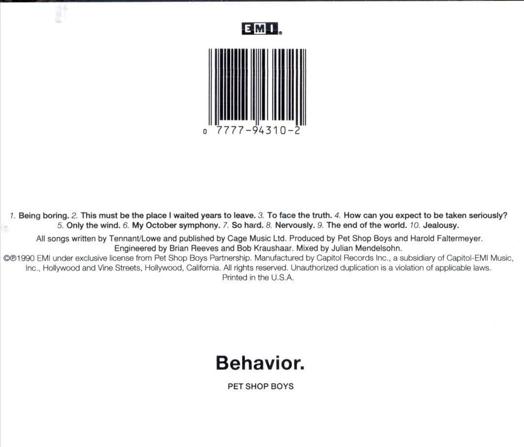 Behaviour cover art
