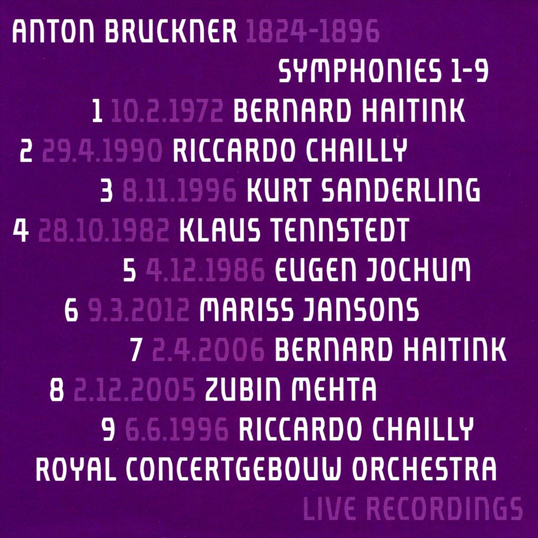 Anton Bruckner: Symphonies 1-9 cover art
