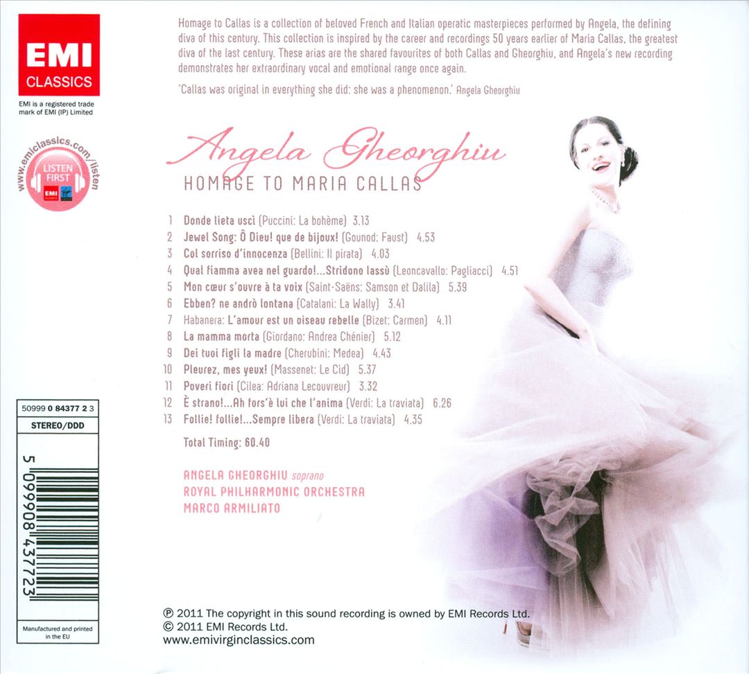Homage to Maria Callas cover art