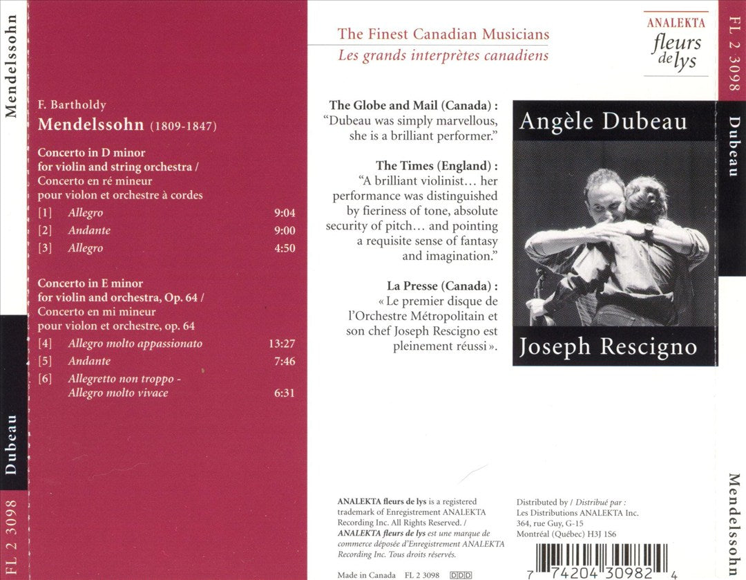 Mendelssohn: 2 Violin Concertos cover art