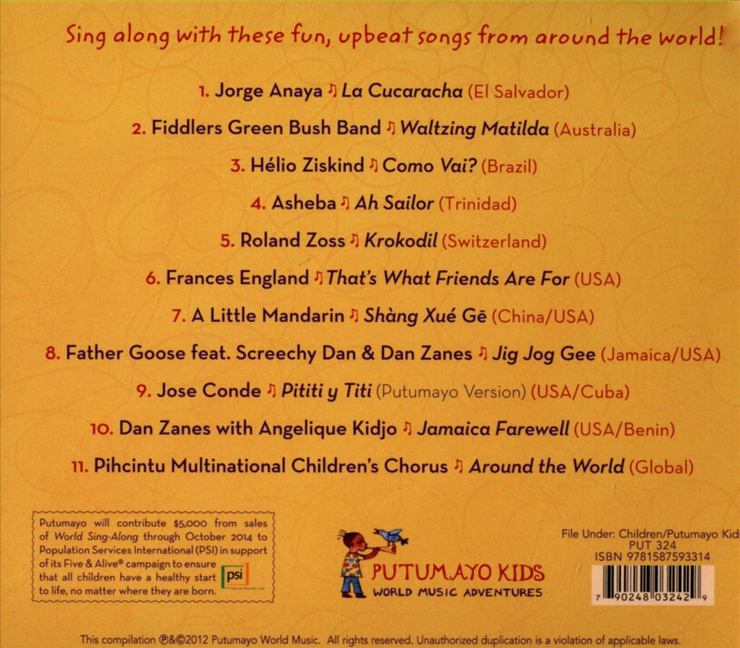 Putumayo Kids Presents: World Sing-Along cover art