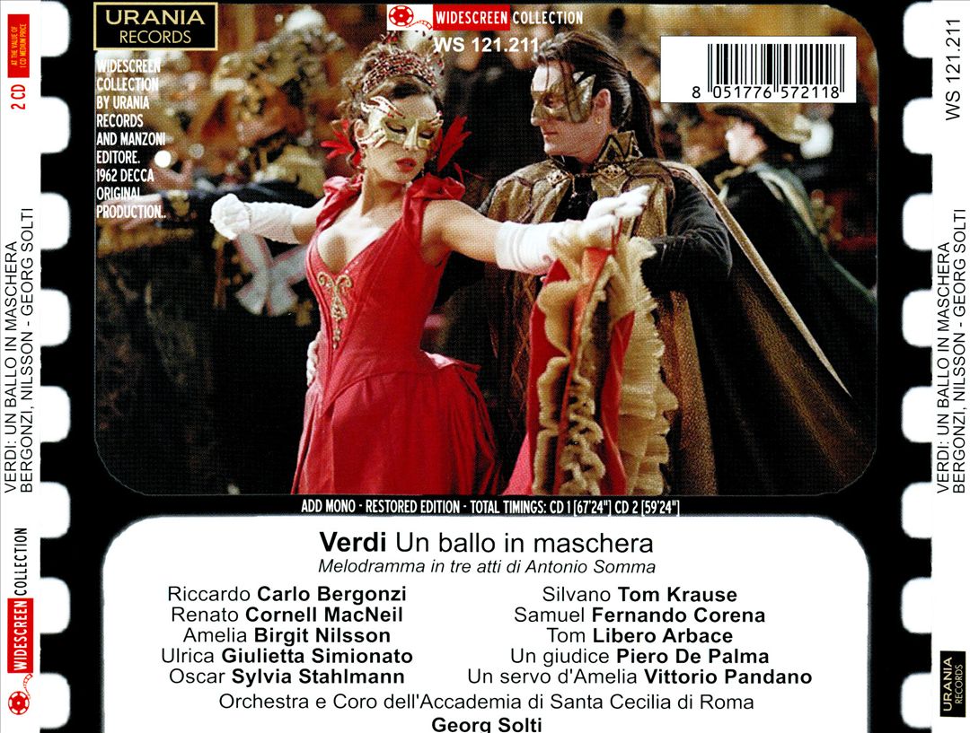 Verdi: Un Ballo in Maschera cover art