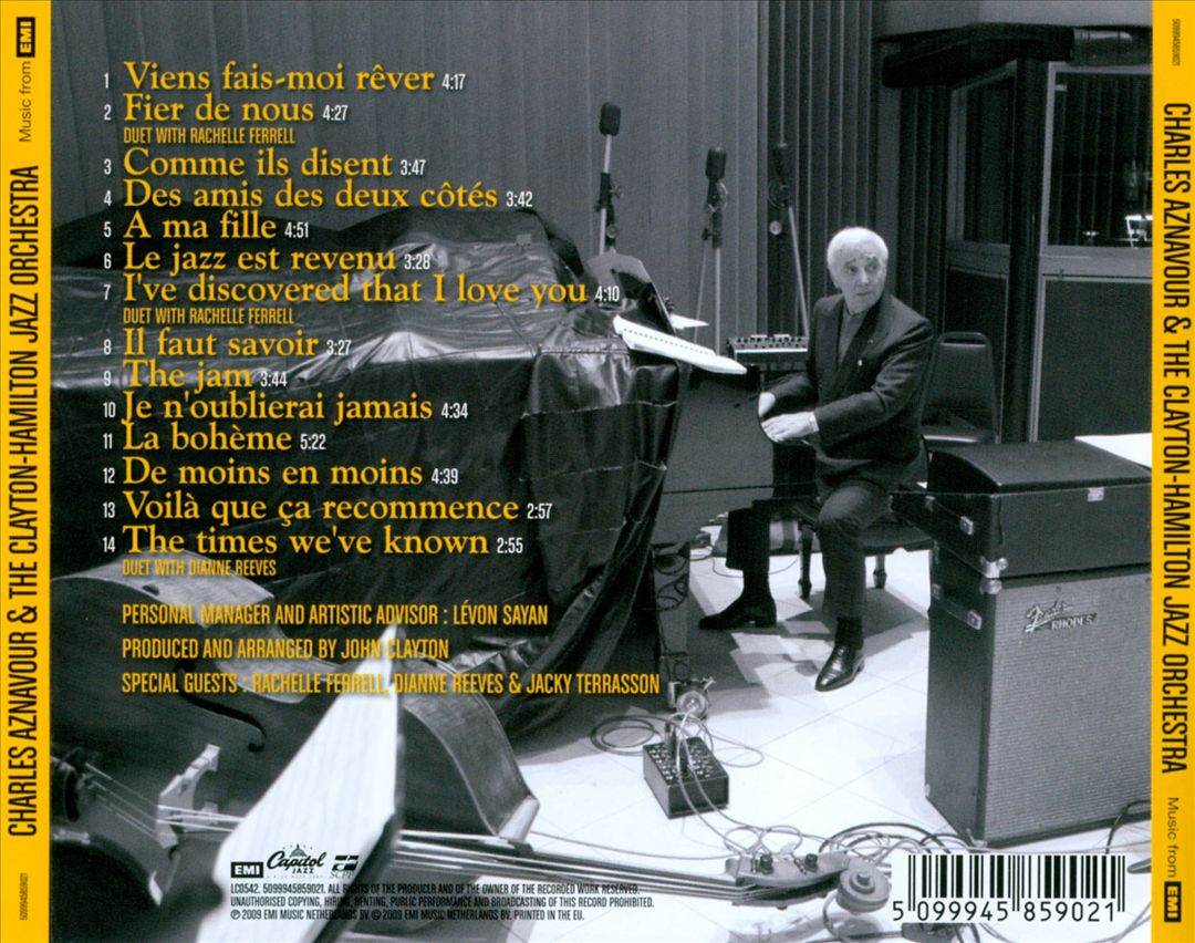 Charles Aznavour & The Clayton-Hamilton Jazz Orchestra cover art