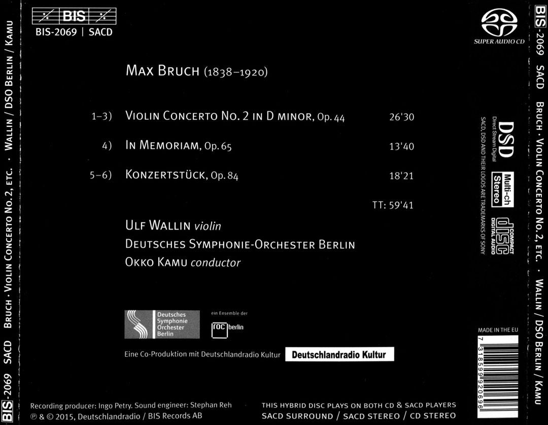 Bruch: Violin Concerto No. 2; In Memoriam; Konzertstück cover art