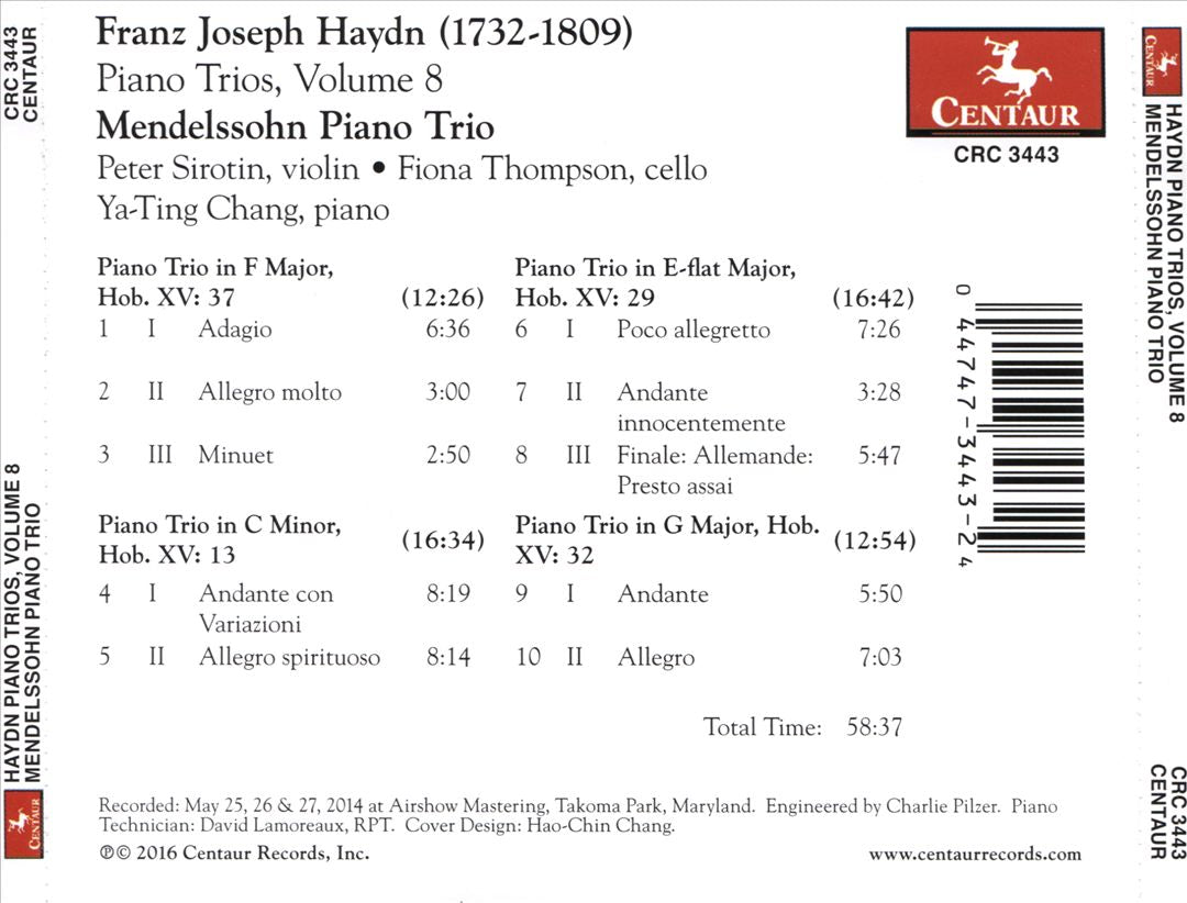 Joseph Haydn: Piano Trios, Vol. 8 cover art