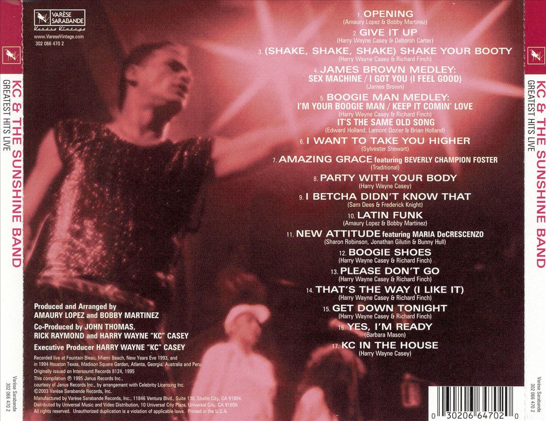 Get Down Tonight: Greatest Hits Live cover art