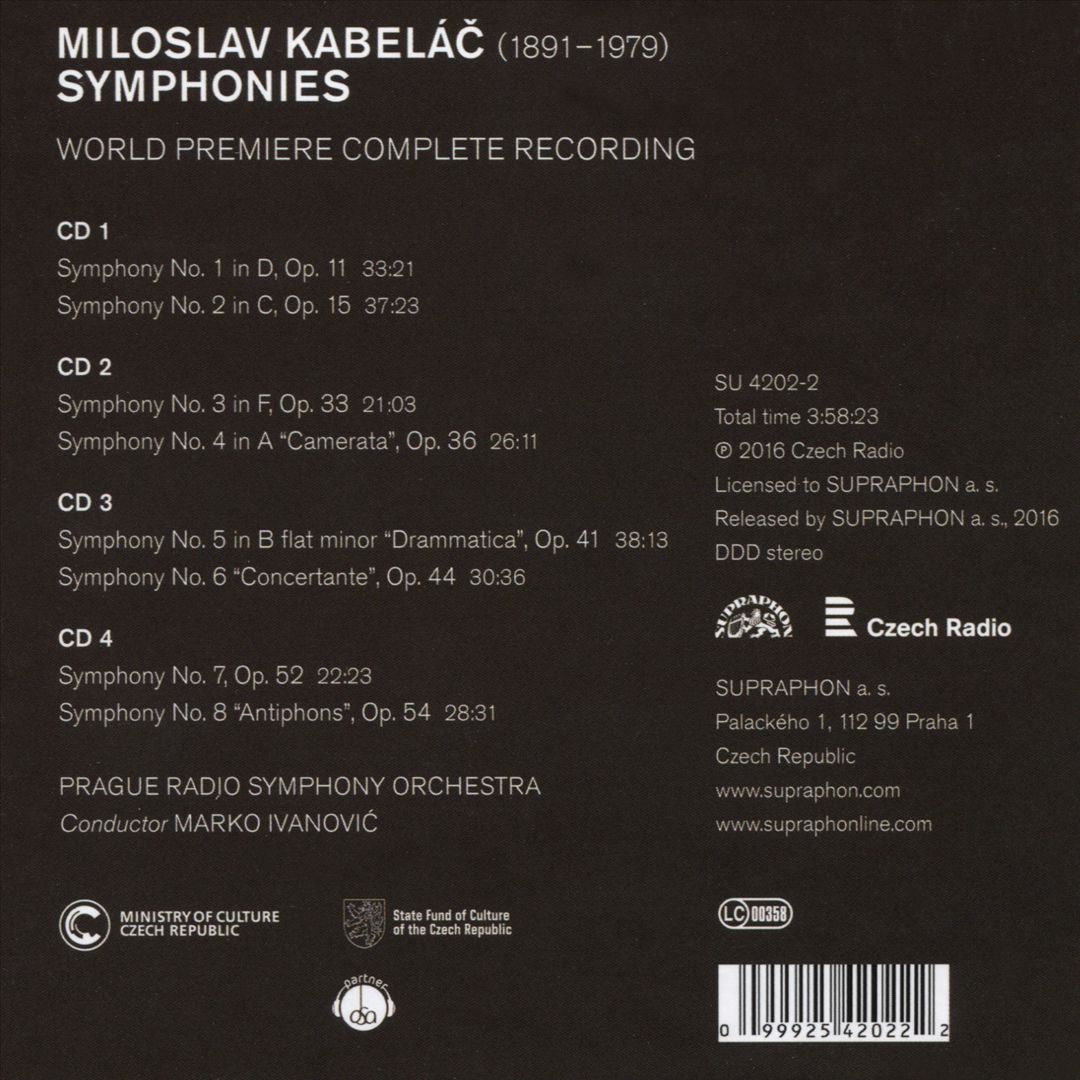 Miloslav Kabelác: Symphonies Complete cover art
