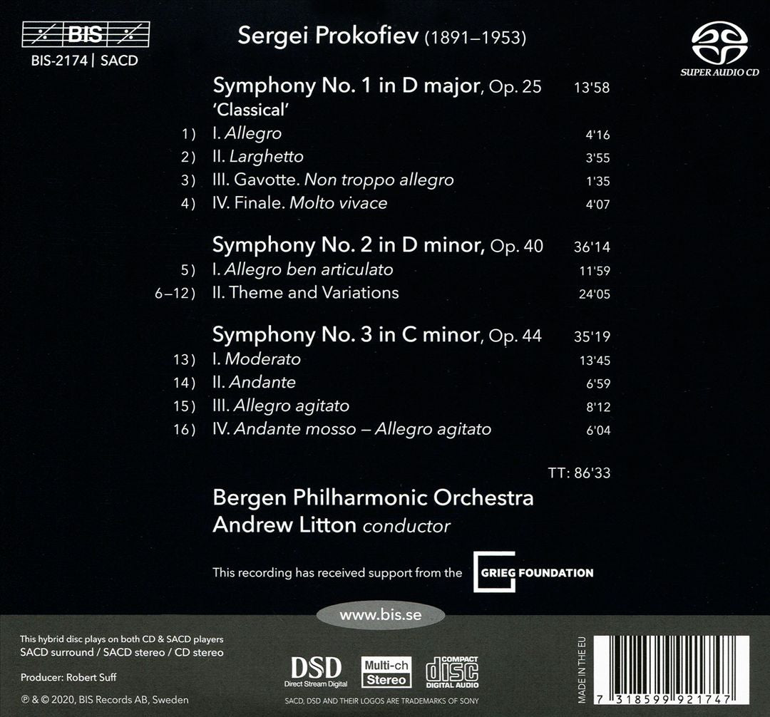 Prokofiev: Symphonies Nos. 1 'Classical', 2, 3 cover art