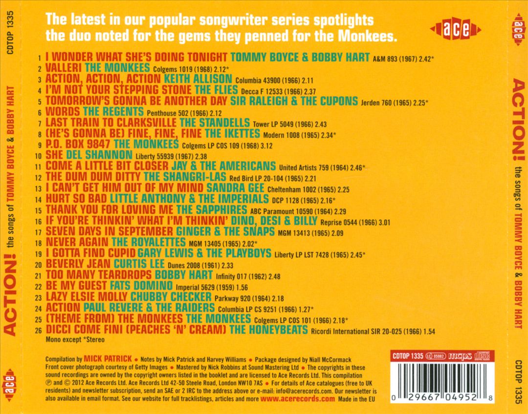 Action! The Songs of Tommy Boyce & Bobby Hart cover art