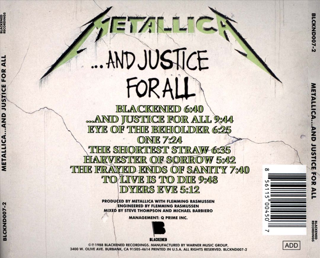 ...And Justice for All cover art