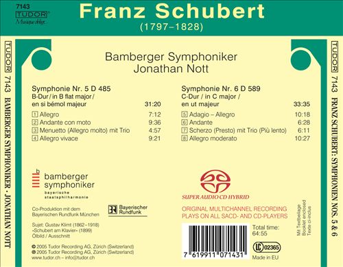 Schubert: Symphonies Nos. 5 & 8 cover art