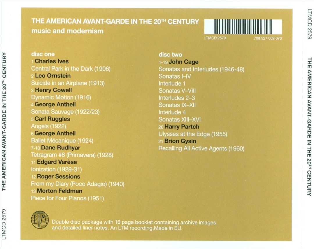 American Avant-Garde In the 20th Century cover art
