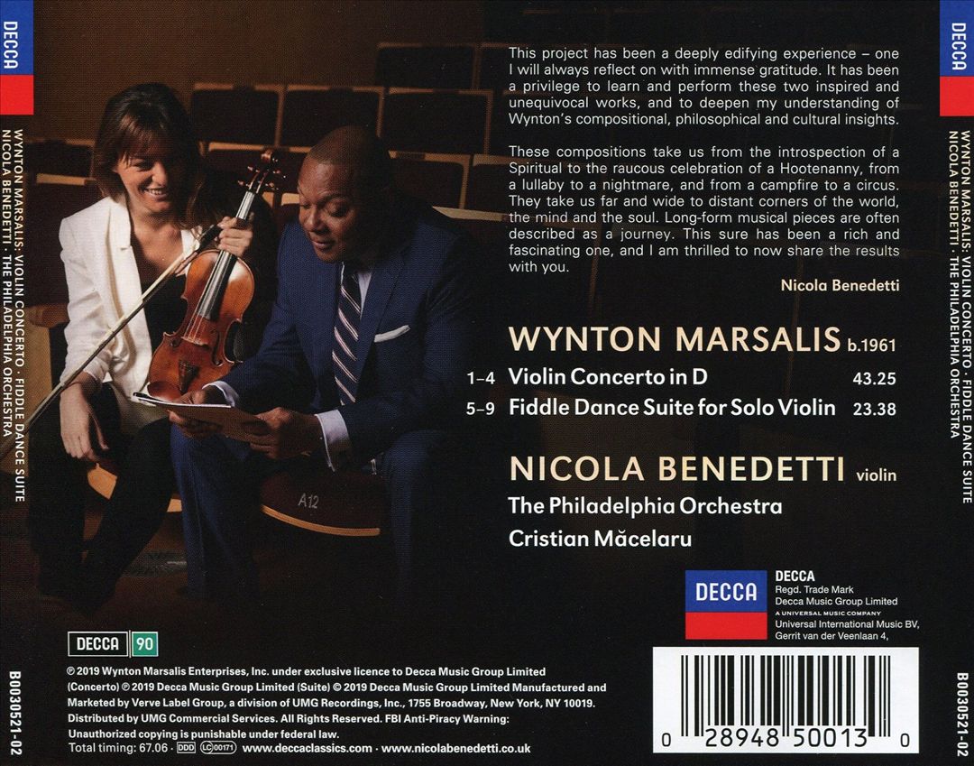 Wynton Marsalis: Violin Concerto; Fiddle Dance Suite cover art