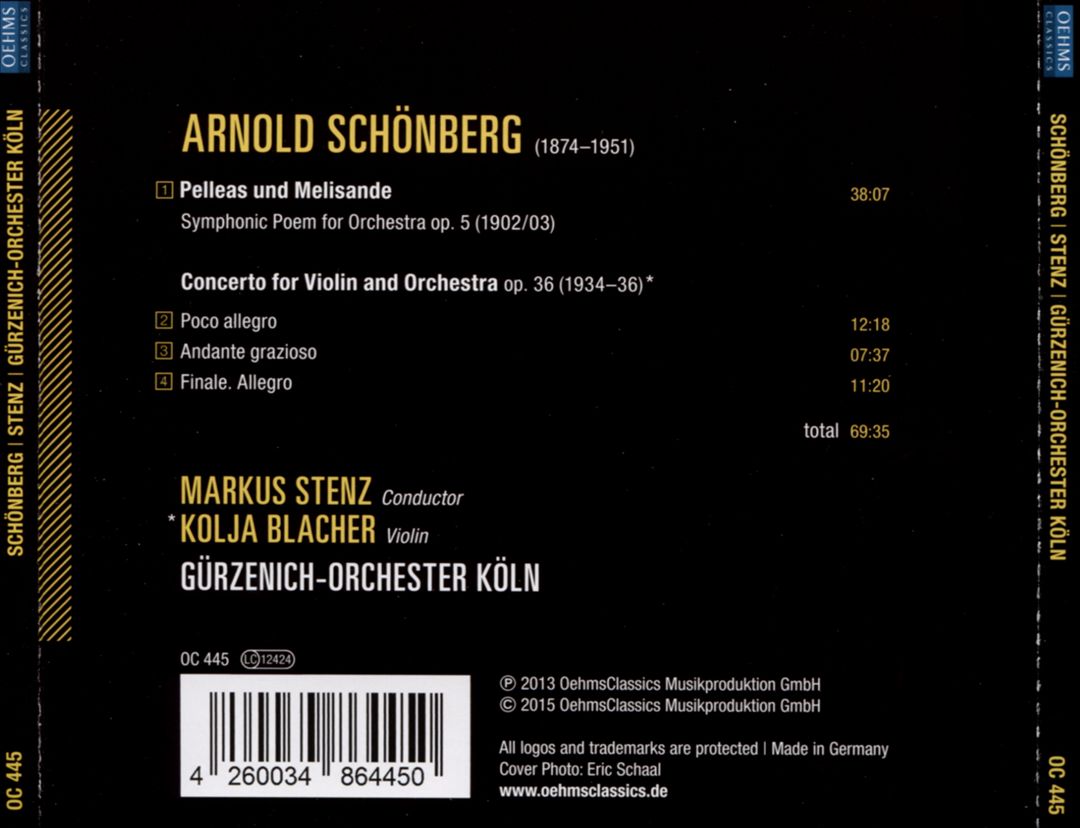 Schönberg: Pelleas und Melisande; Concerto for Violin and Orchestra cover art