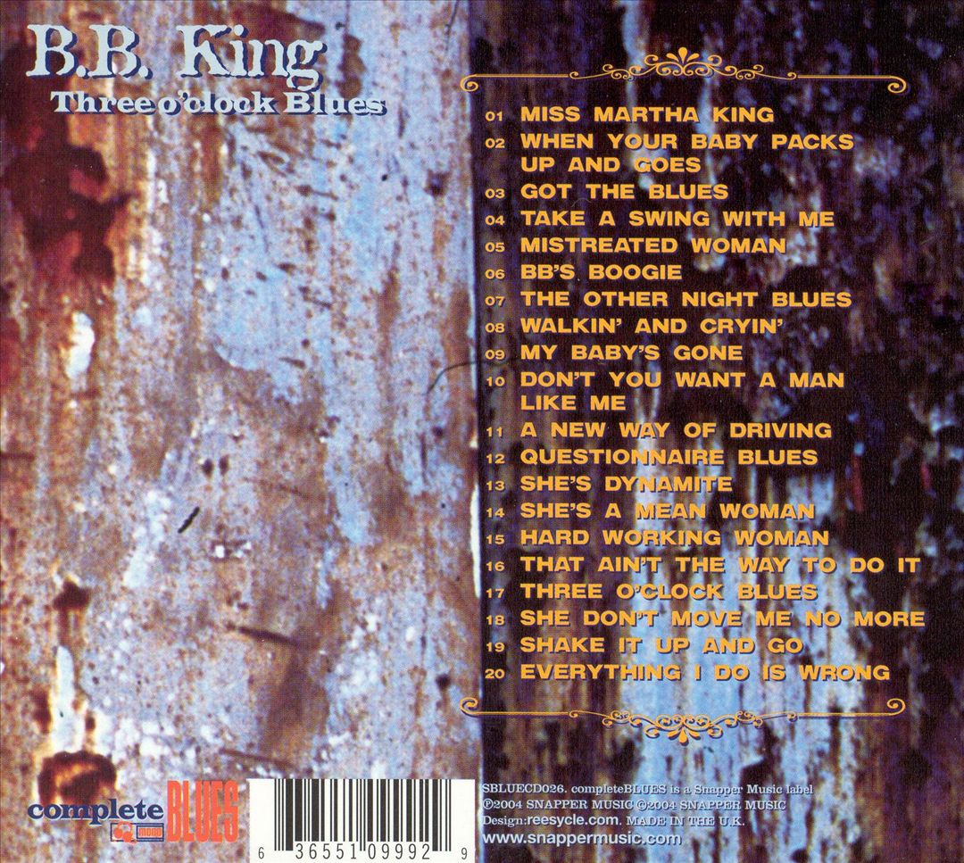 Three O'Clock Blues cover art